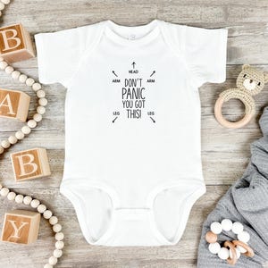Funny New Dad Baby Onesie®, Don&#39;t Panic You Got This Onesie®, First Time Dad Gift, Baby Shower Gift, Funny Newborn Baby Clothes