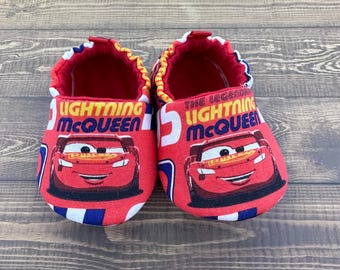 Cars Baby Shoes, Baby Booties, Newborn Moccasins, Baby Gift, Baby Shower Gift, Fabric Shoes, Infant Slippers, Toddler Shoes