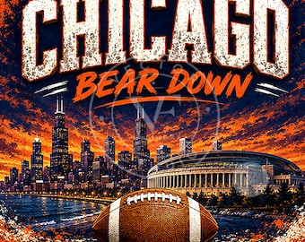 Chicago Football Sublimationsdesign (Digitaler Download)