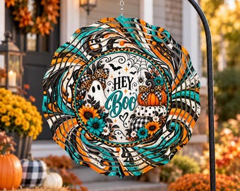 Hey Boo Halloween Windspiel PNG Sublimationsdesign Digitaler Download
