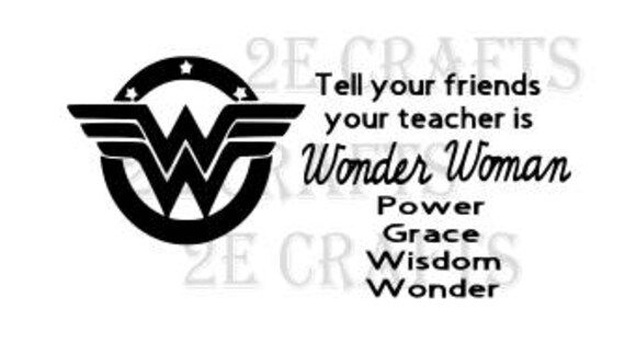 Download Wonder Woman Teacher Etsy
