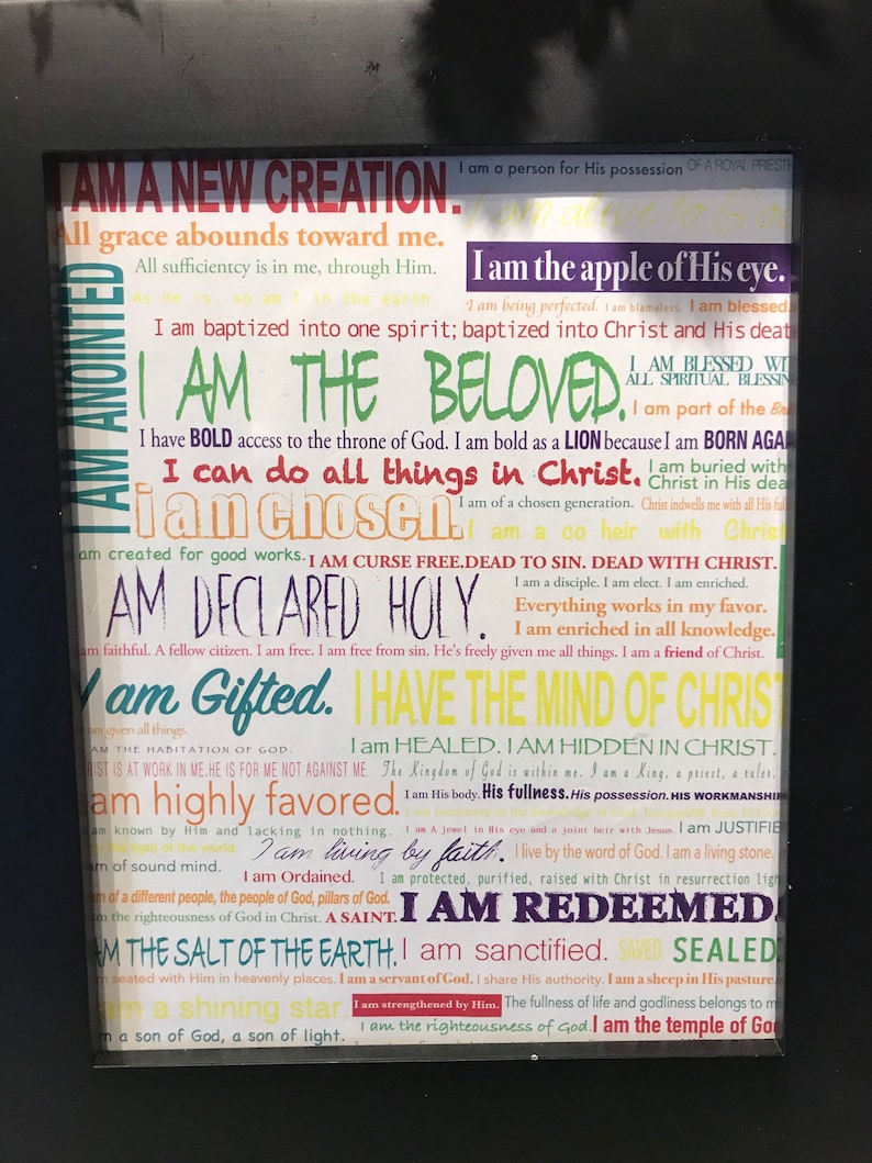 Who I Am in Christ Colorful Print - Etsy