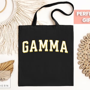 gamma tote bag, gamma gift, gamma mothers day, gift for gamma, new gamma, gamma birthday