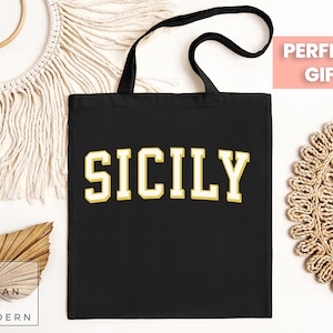 Sicily tote bag, Sicily gift, Sicily vacation, Sicily Italy, Sicily trip, Sicily holiday