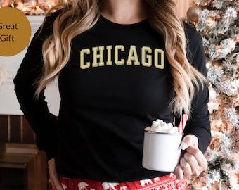 500 LEVEL Chicago Shirt - 'Chicago Illinois Da Bean EST' Unisex Baseball T-Shirt, Triblend Raglan Sleeve - View #2