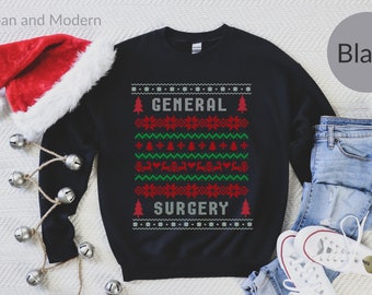general surgery Christmas, holiday,ugly christmas,  general surgeon, gift, nurse, doctor physician, graduation, medical student, resident,