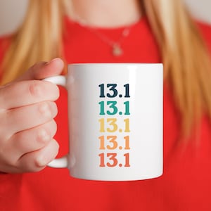 13.1 mug, half marathon finisher mug, marathon gift, Ceramic Mug 11oz, 13.1 miles, running gift, gift for marathoner, running