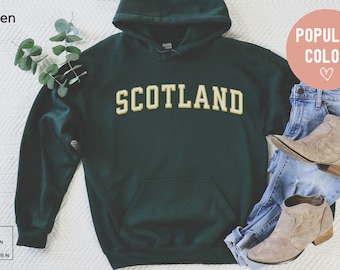 Scotland hoodie,, jumper, sweater, gift for mum, dad, mothers day, fathers day, travel, vacation, Glasgow, UK