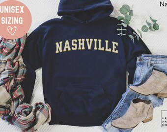 nashville hoodie,  Tennessee Shirt, Nashville sweater, Nashville girls trip, nashville  shirt, nashville  clothing, varsity, collegiate