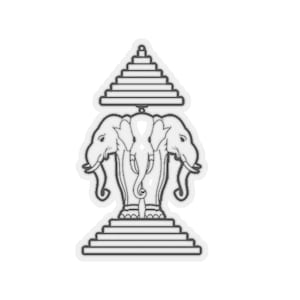 Lao three elephant - Lao pride, Lao sticker, Lao gift, Laos gift, Laos royal Kiss-Cut Stickers