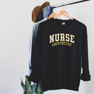 nurse anesthetist sweatshirt in black