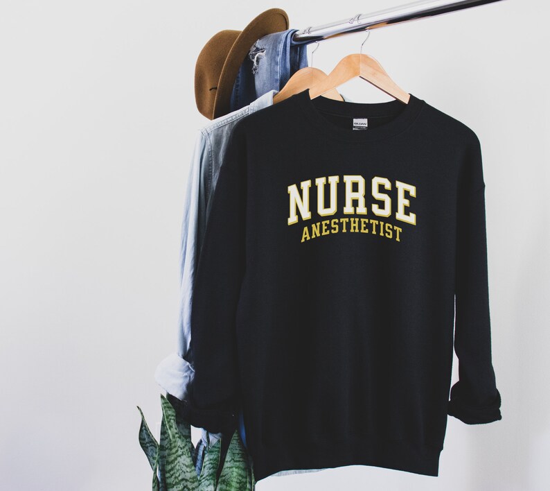 nurse anesthetist sweatshirt in black