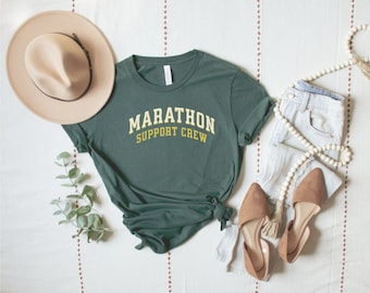 marathon funny shirt, marathon support crew, running gifts, gift for marathon shirt, running, jogging, race supporter