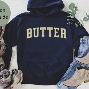 butter hoodie, sweatshirt, gift, foodie, funny food, cook, chef, gifts, Navy