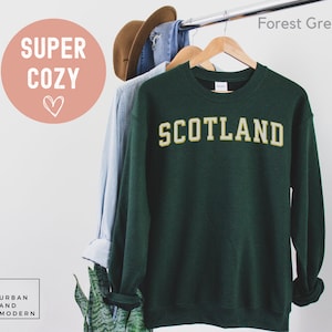 Scotland sweatshirt, jumper, sweater, gift for mum, dad, mothers day, fathers day, travel, vacation, Glasgow, UK