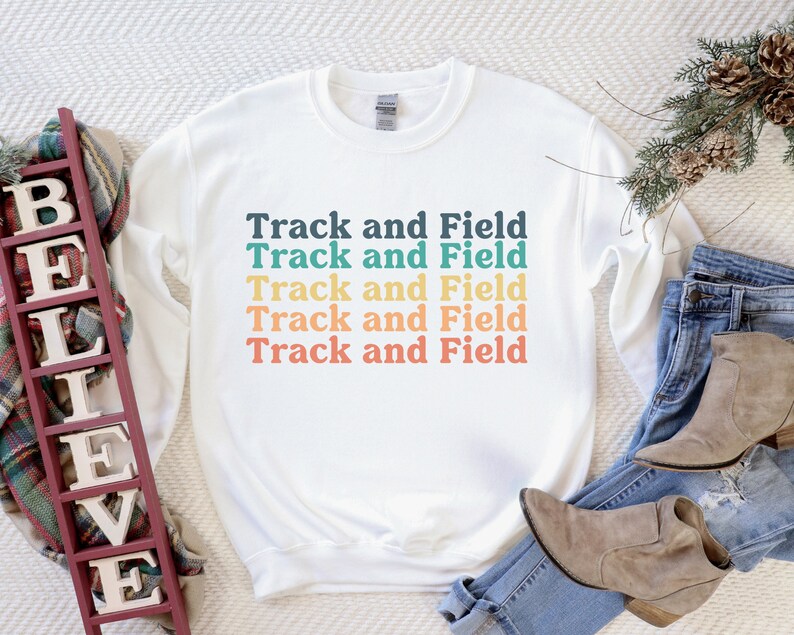 track and field sweatshirt, Track & Field Crewneck Sweatshirt, track and field team, track and field team image 4