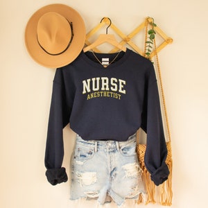 nurse anesthetist sweatshirt in black