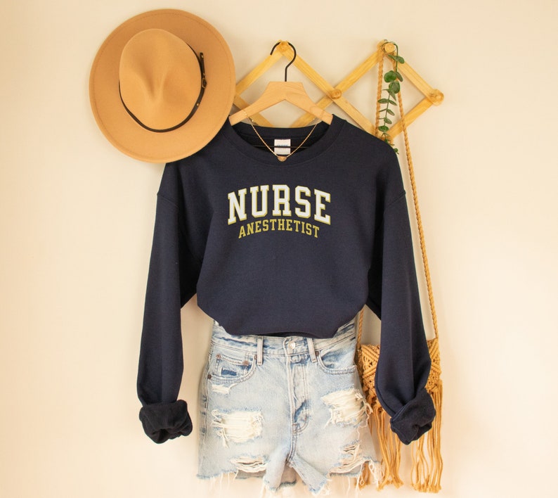 nurse anesthetist sweatshirt in black