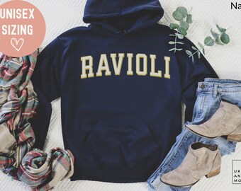 Sweat à capuche raviolis, cadeau pâtes, chemise pâtes, pull pâtes sweat-shirt pâtes, cadeau gourmand drôle