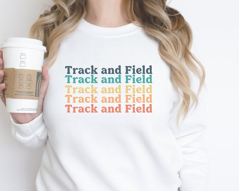 track and field sweatshirt, Track & Field Crewneck Sweatshirt, track and field team, track and field team image 2