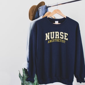 nurse anesthetist sweatshirt in navy