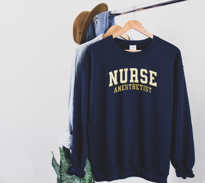 nurse anesthetist sweatshirt in navy