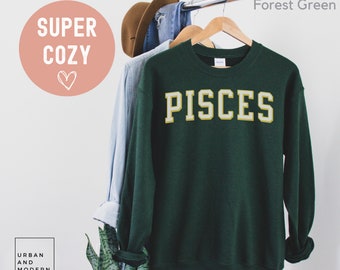 Pisces sweatshirt, February birthday, march sweater, crewneck, long sleeve, birthday gift, for her,BDAY, horoscope,