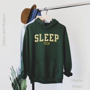 sleep tech hoodie,  Hooded Sweatshirt, Sweatshirt Collegiate sleep medicine, long sleeve gift, shirt,, sleep technologist, coworker gift