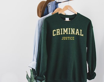 criminal justice, College Major, University Degree, Master of Criminal Justice, sweatshirt, long sleeve, crewneck, gift student