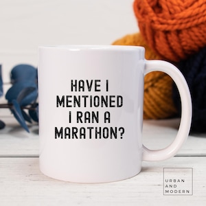 funny marathon mug, funny running, marathon gift, finisher, runner, training, Ceramic Mug 11oz