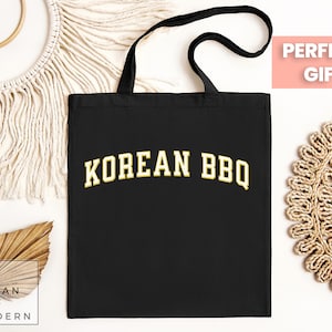 korean bbq tote bag, korean gift, korean lover, korean foodie, korean gift