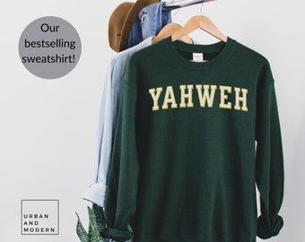 Yahweh sweatshirt, Jesus, Christian, gifts, sweater, collegiate Men, women, apparel