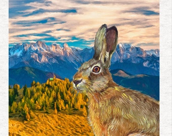 Hare Mountain view .   | |Fabric Craft Panels 100% Cotton or Polyester