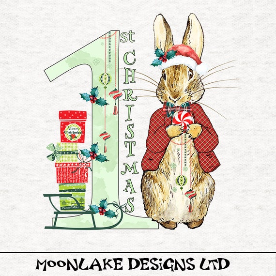 Peter Rabbit First Christmas Fabric Panel Quilting Etsy