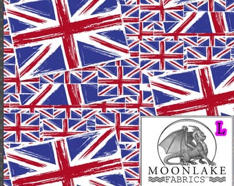 Union Jack Grunge Modern 100% Quality Cotton Fabric *exclusive* Size: 111.39cm wide (44 inches)