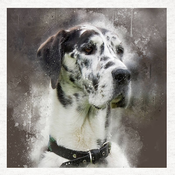 Great Dane. Fabric Panel Fabric Craft Panels in 100% Cotton or Polyester