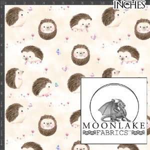 Little hedgehogs, Fabric 100% Cotton 130 gsm Poplin *Exclusive* Size: 111.39cm wide (44 inches)