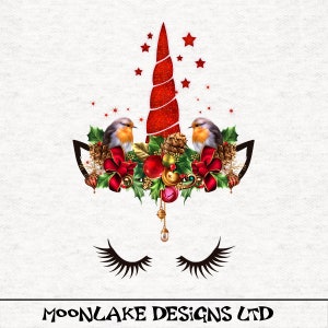 Einhorn. Winter Robin Einhorn, Stoff Handwerk Panels 100 % Baumwolle oder Polyester