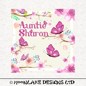 Butterfly Fabric Square, Personalized . |Fabric Craft Panels 100% Cotton or Polyester