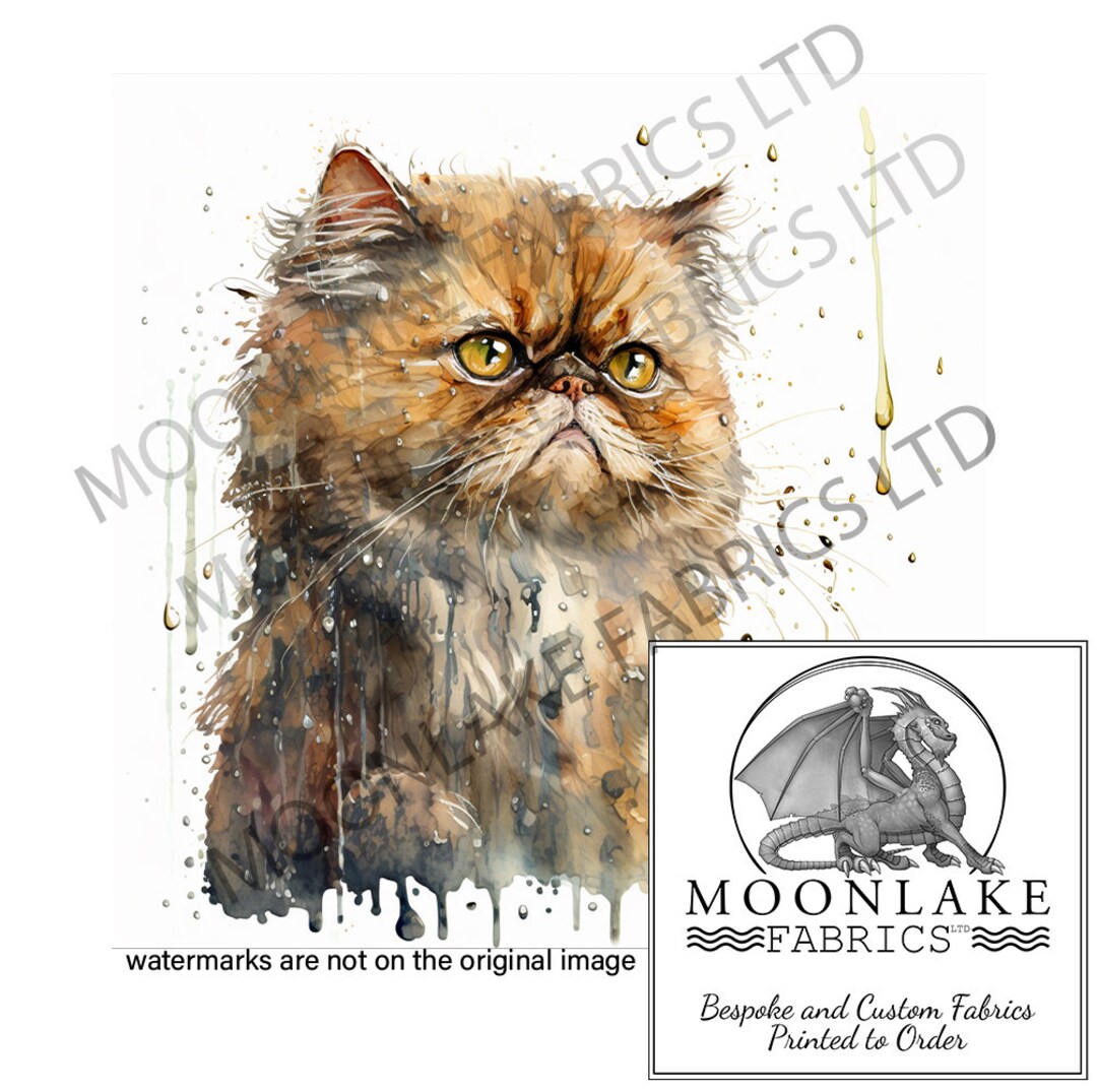 Cat in the Rain Grumpy 100% Natural Cotton or 290gsm Thick Soft ...