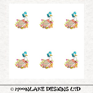 12x12 inch Sewing Six little Peters Printed Fabric Panels Craft Peter Rabbit Upholstery