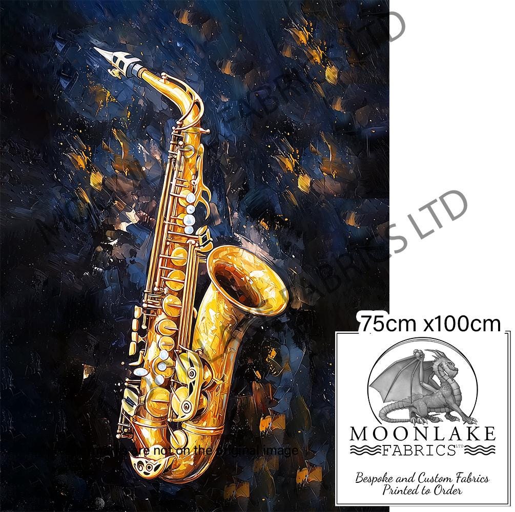 Saxophone 75x100cm 100% Light Quality Cotton 130gsm or Thick Soft