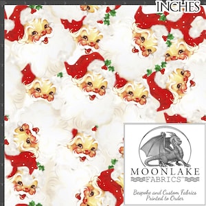 Vintage Santa Red Hats or Crowded 100% Quality Cotton Poplin Fabric *exclusive* Size: 111.39cm wide (44 inches)