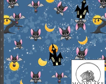 Halloween Batty Bat Spooky Repeat 100% Cotton 130gsm -Size: 111.39cm wide (44 inches)