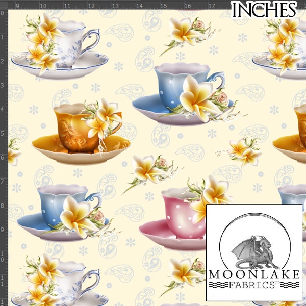 Teacup Fabric Etsy
