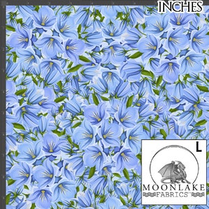 Bluebell Crush floral fabric 100% Quality Light Cotton 130gsm Poplin *exclusive* Size: 111.39cm wide (44 inches)