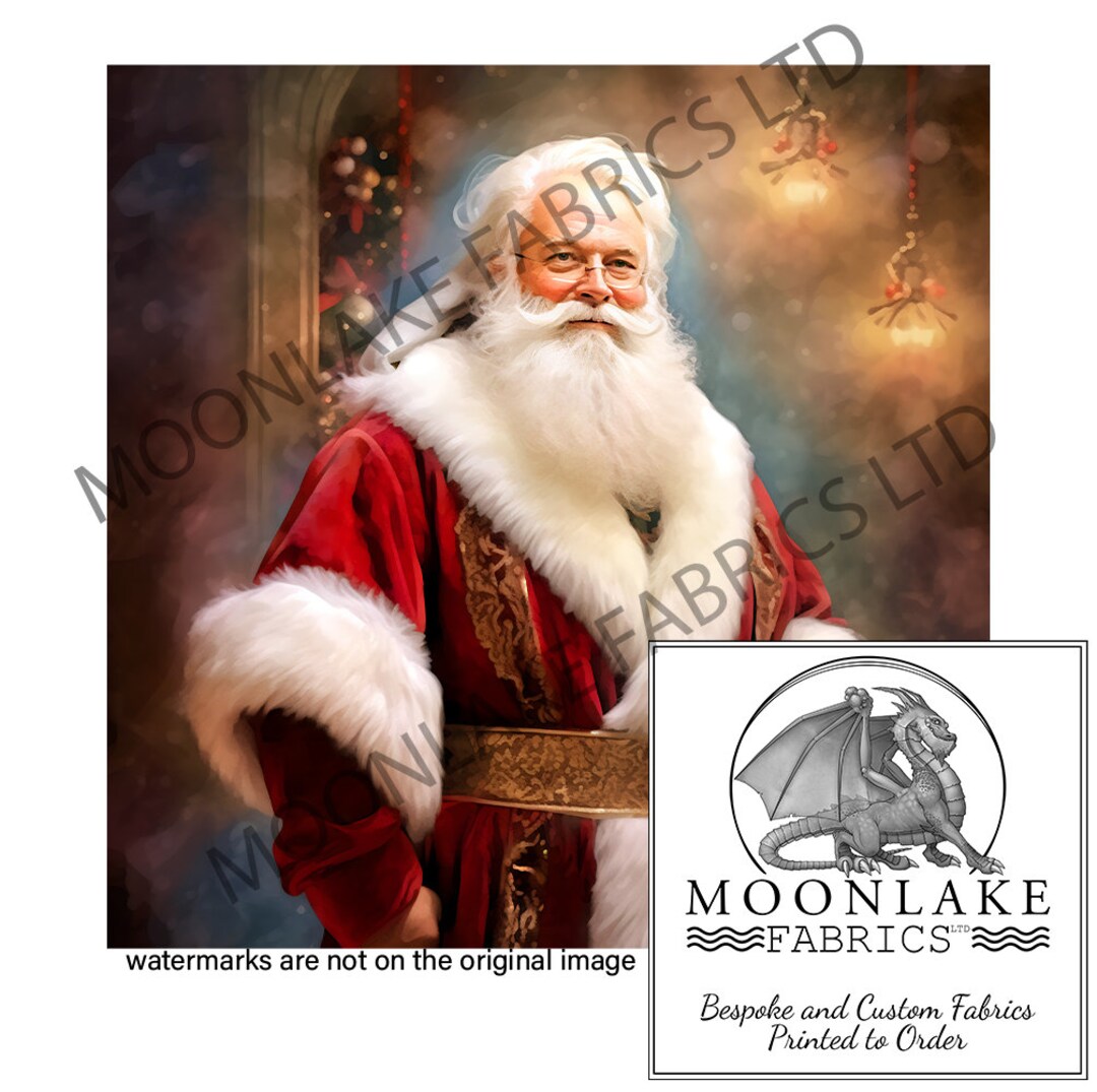 Vintage Santa Clause Dressed in Vintage Santa Robe 100% Natural Cotton ...