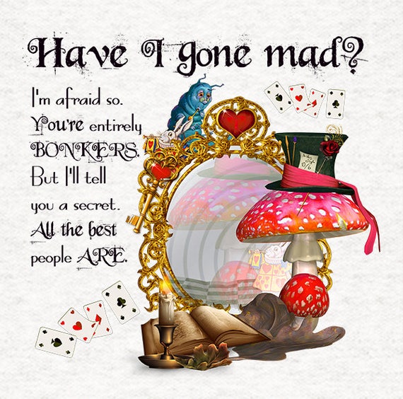 Alice In Wonderland Advice Printed Fabric Panel Make A Cushion Upholstery Craft