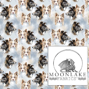 Collie Dogs Acquerello 100% Cotone 130 gsm Popeline
