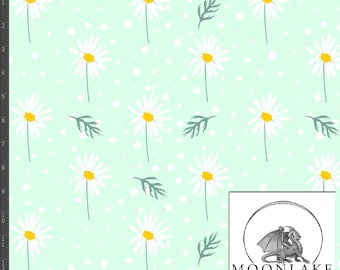 Daisy Polka Floral Fabric 100% Quality Cotton Poplin Fabric *Exclusive*